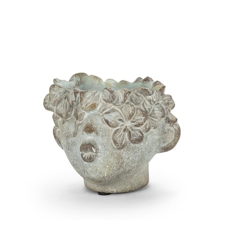 Abbott Collection 4 in. Mini Kissing Face Planter, Grey AB-27-BACI-042